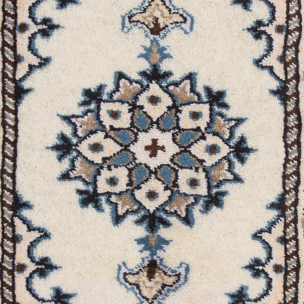 Tapis persan - Nain - 60 x 40 cm - crème