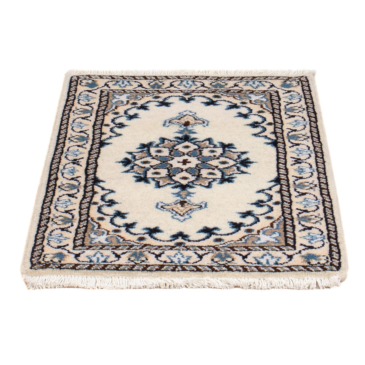 Tapis persan - Nain - 60 x 40 cm - crème