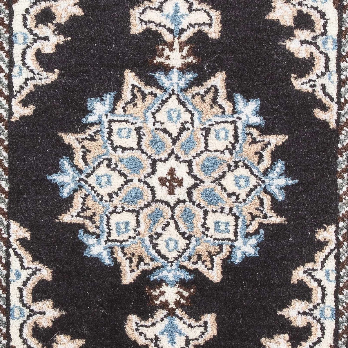 Tapis persan - Nain - 60 x 40 cm - bleu foncé