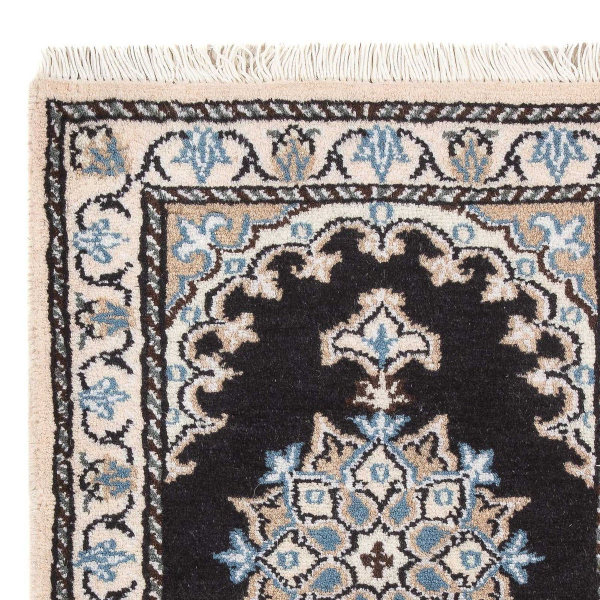 Tapis persan - Nain - 60 x 40 cm - bleu foncé