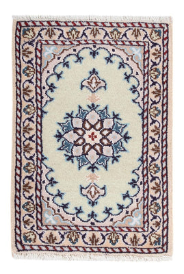 Tapis persan - Nain - 60 x 40 cm - crème