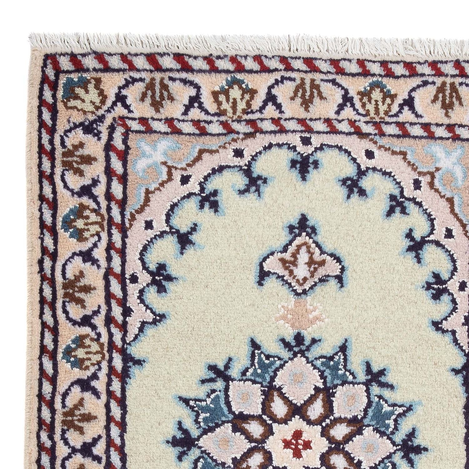 Tapis persan - Nain - 60 x 40 cm - crème