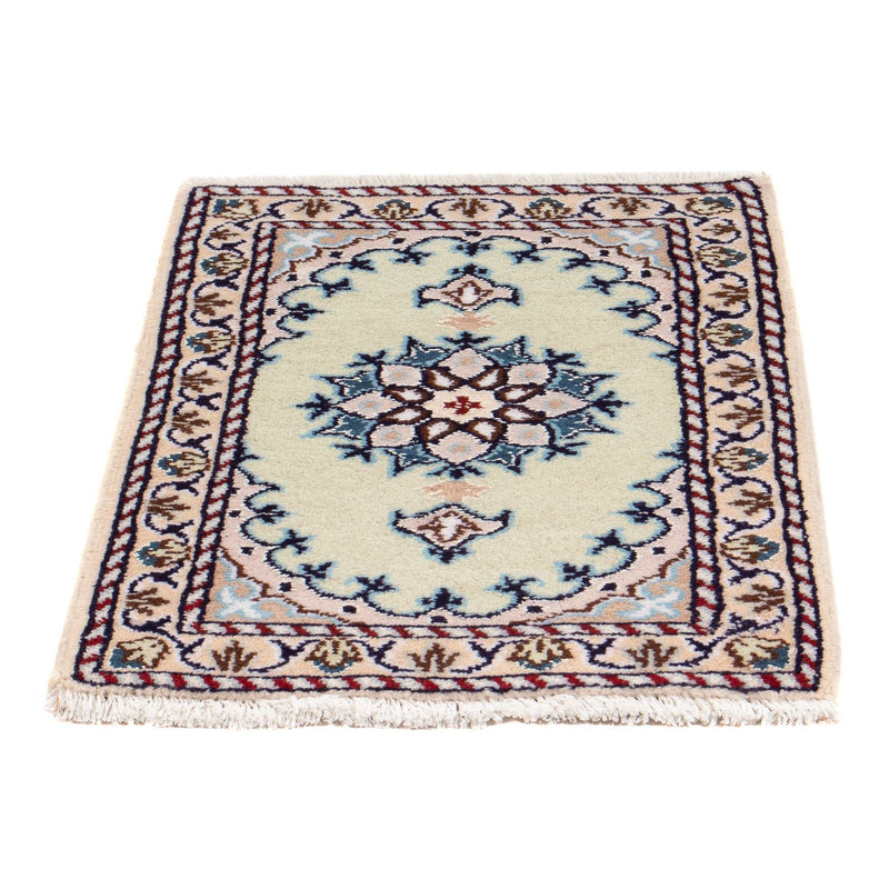 Tapis persan - Nain - 60 x 40 cm - crème