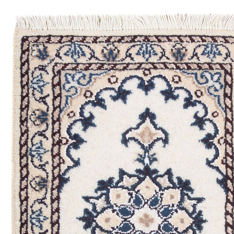 Tapis persan - Nain - 60 x 40 cm - crème