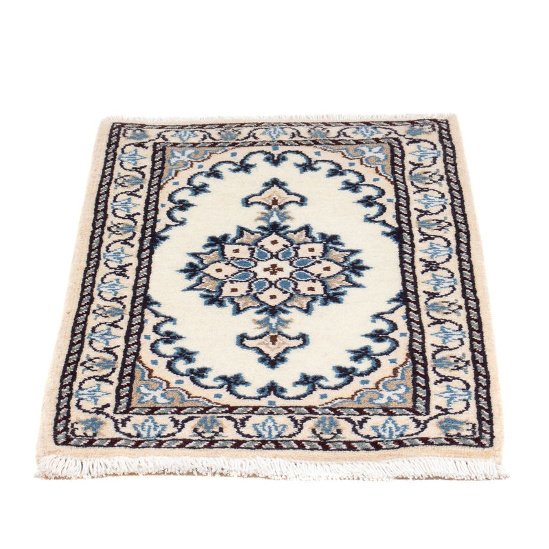 Tapis persan - Nain - 60 x 40 cm - crème