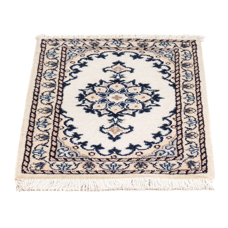 Tapis persan - Nain - 60 x 40 cm - crème