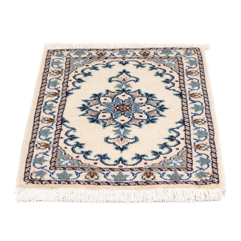 Tapis persan - Nain - 60 x 40 cm - crème