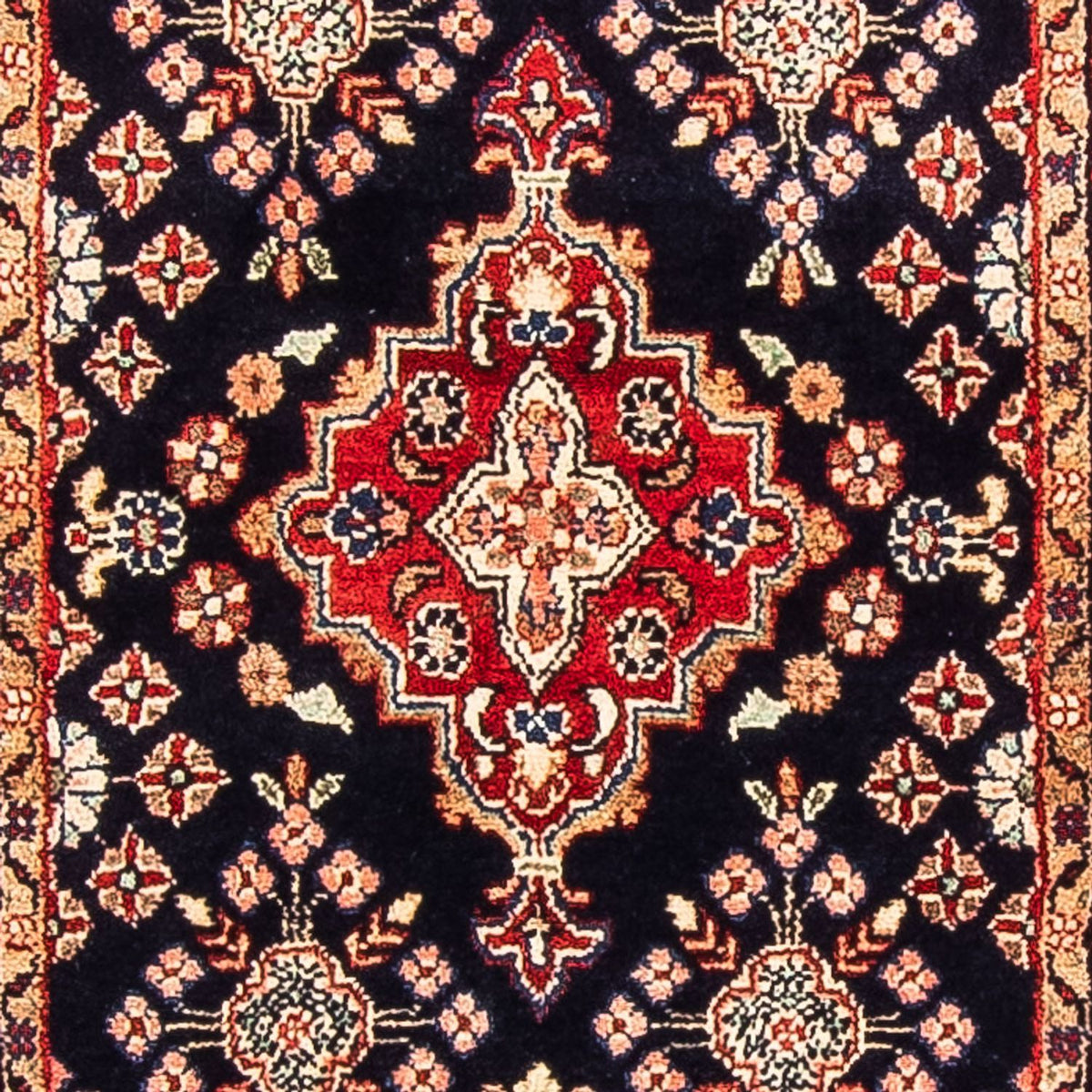 Tapis de couloir Tapis persan - Classique - 382 x 80 cm - bleu foncé