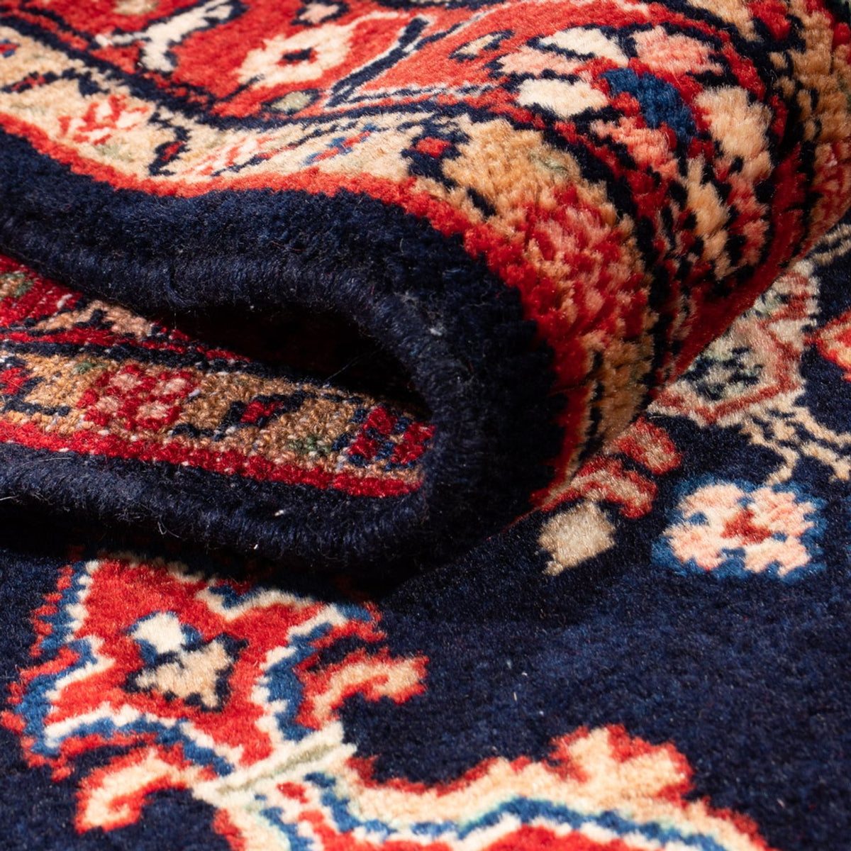 Tapis de couloir Tapis persan - Classique - 382 x 80 cm - bleu foncé