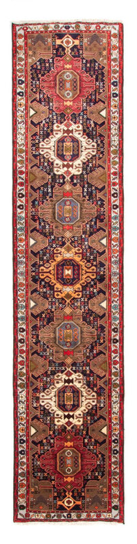 Tapis de couloir Tapis persan - Nomadic - 385 x 85 cm - bleu foncé