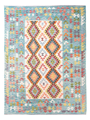 Tapis Kelim - Splash - 251 x 182 cm - multicolore