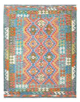 Tapis Kelim - Splash - 196 x 152 cm - multicolore