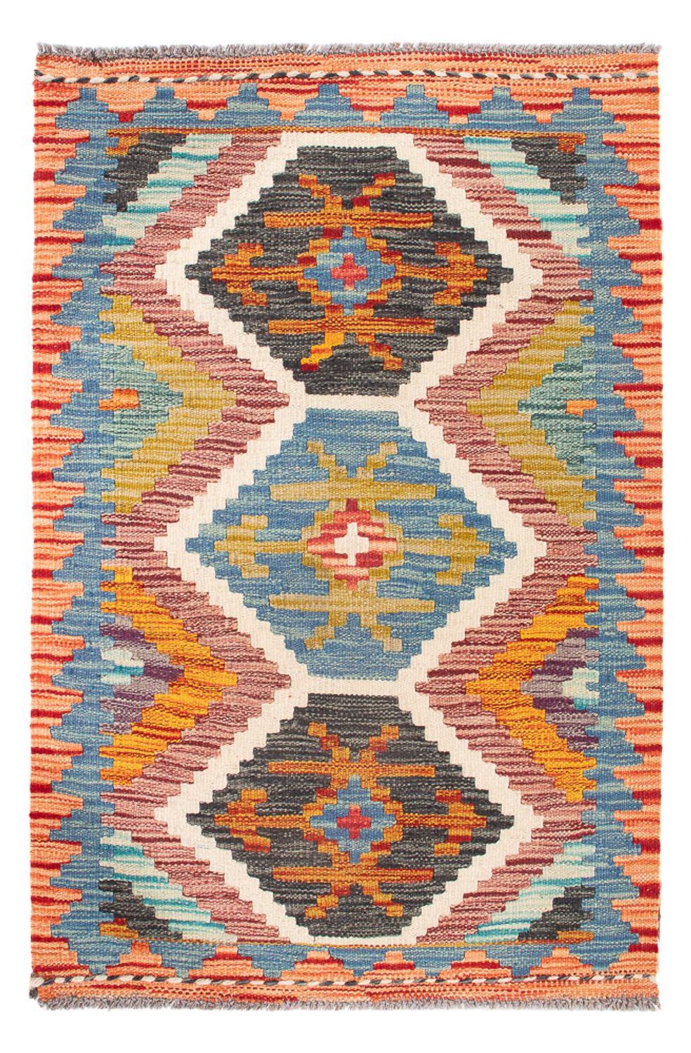 Tapis Kelim - Splash - 92 x 63 cm - multicolore
