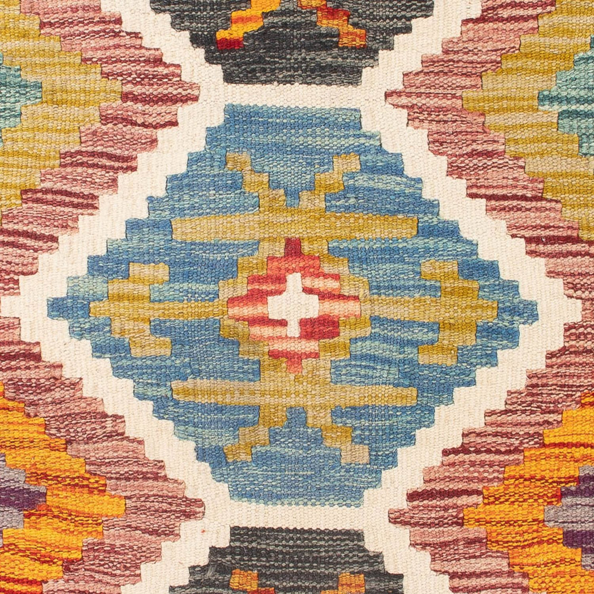 Tapis Kelim - Splash - 92 x 63 cm - multicolore