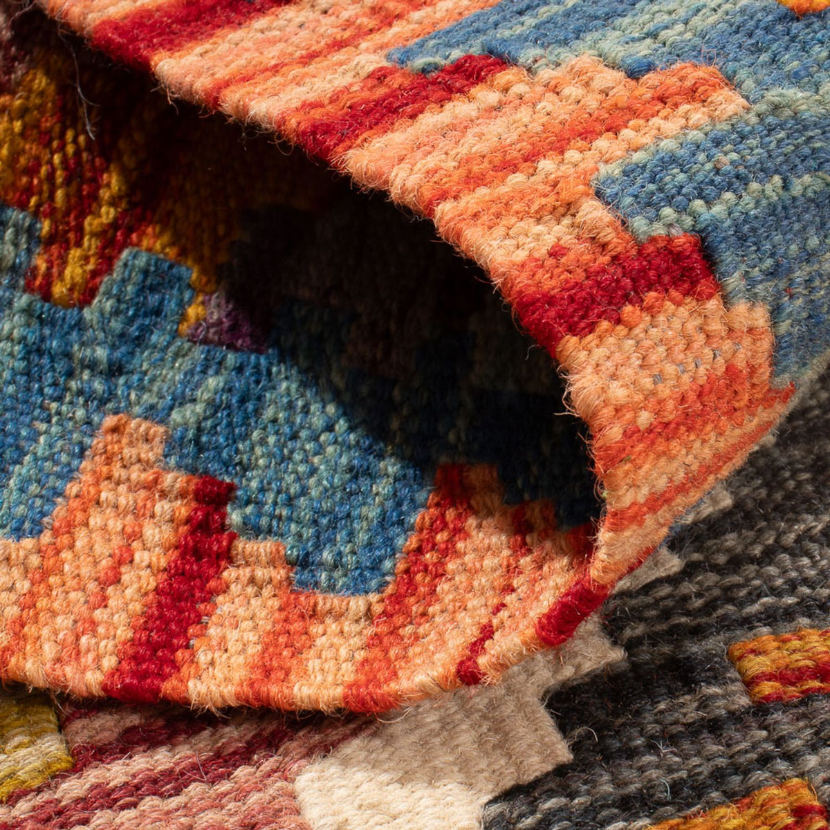 Tapis Kelim - Splash - 92 x 63 cm - multicolore