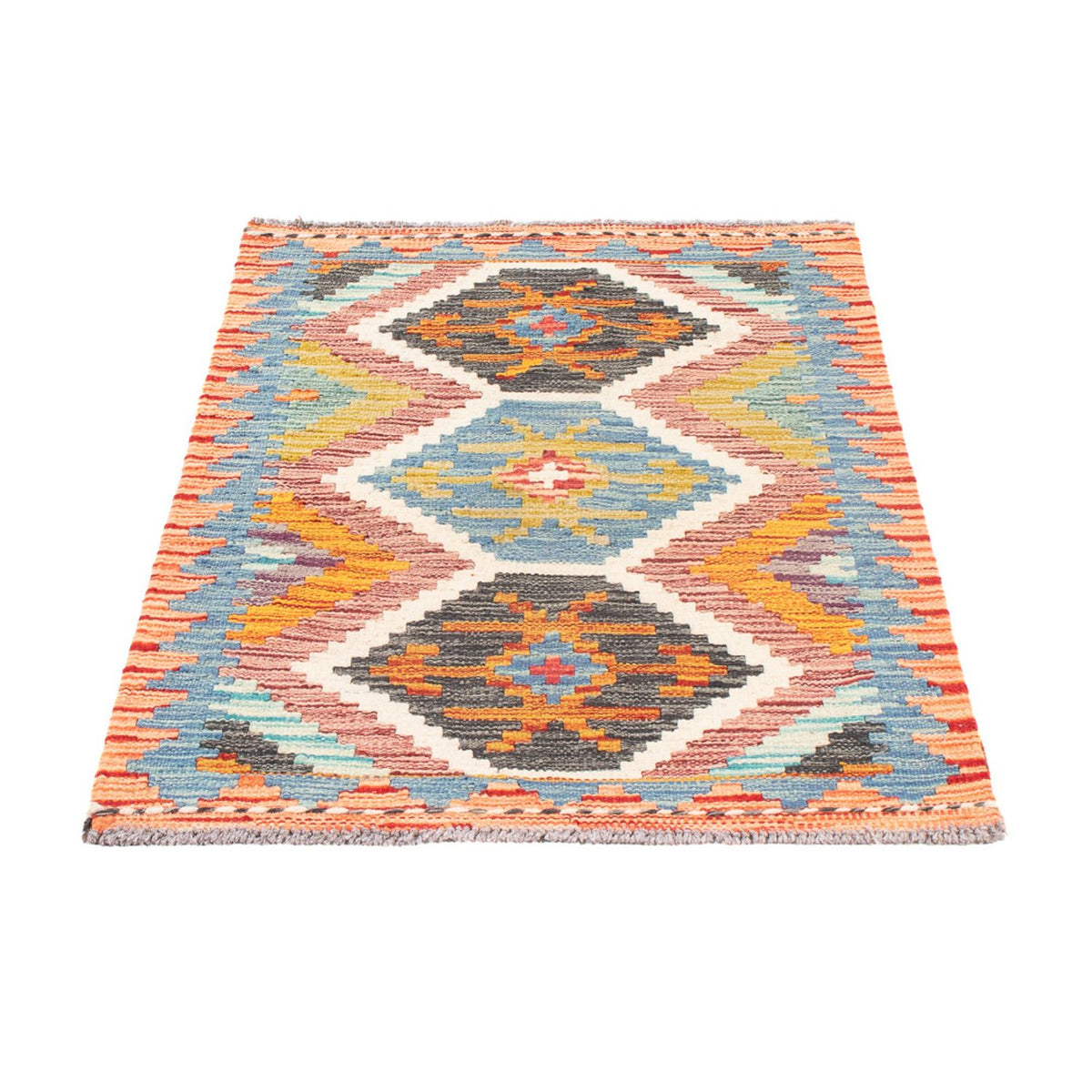 Tapis Kelim - Splash - 92 x 63 cm - multicolore