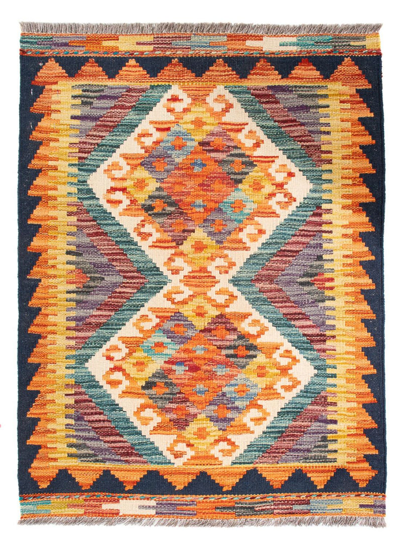 Tapis Kelim - Splash - 85 x 62 cm - multicolore