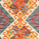 Tapis Kelim - Splash - 85 x 62 cm - multicolore