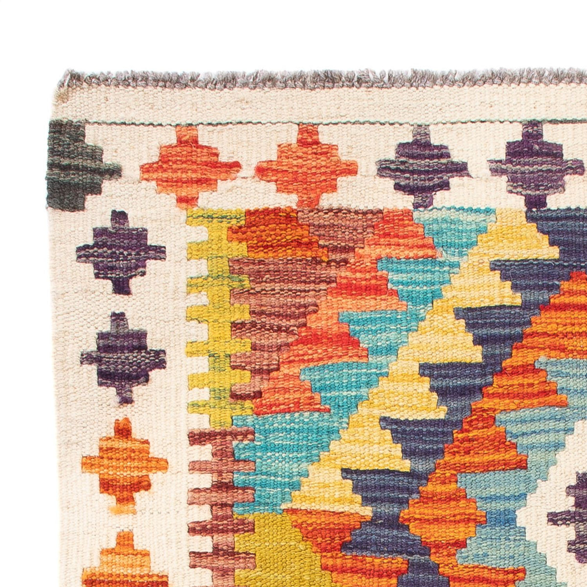 Tapis Kelim - Splash - 84 x 62 cm - multicolore