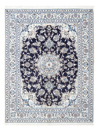 Tapis persan - Nain - 202 x 144 cm - bleu foncé