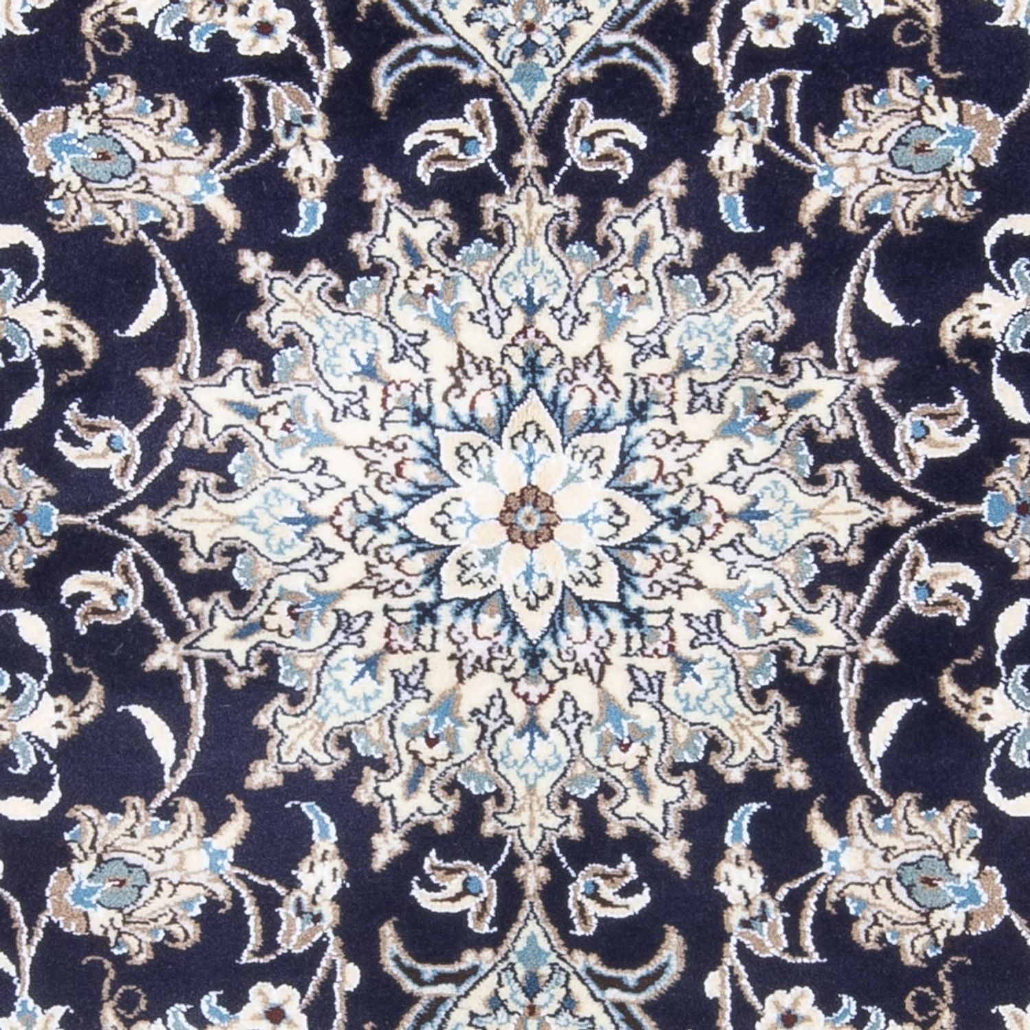 Tapis persan - Nain - 202 x 144 cm - bleu foncé