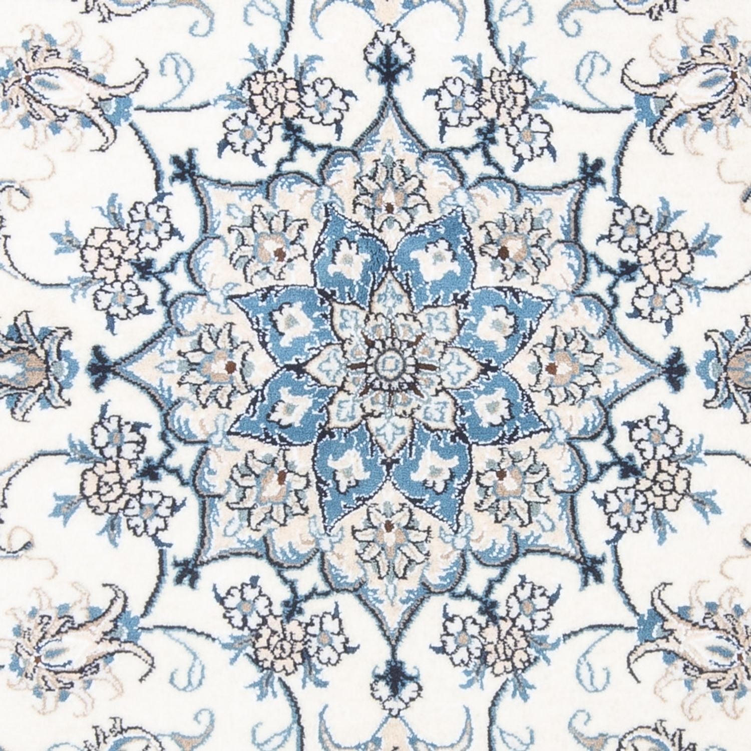 Tapis persan - Nain - 206 x 144 cm - crème