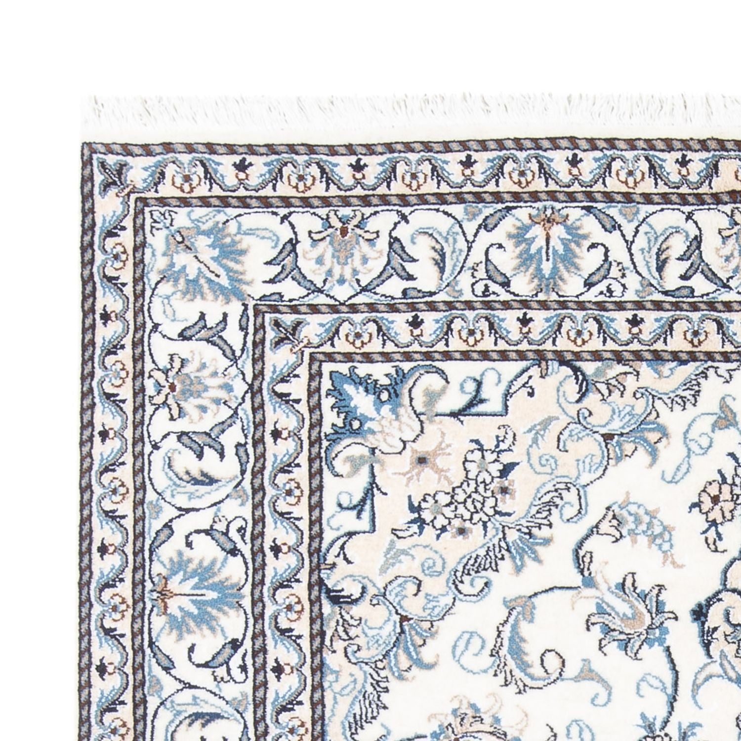Tapis persan - Nain - 206 x 144 cm - crème