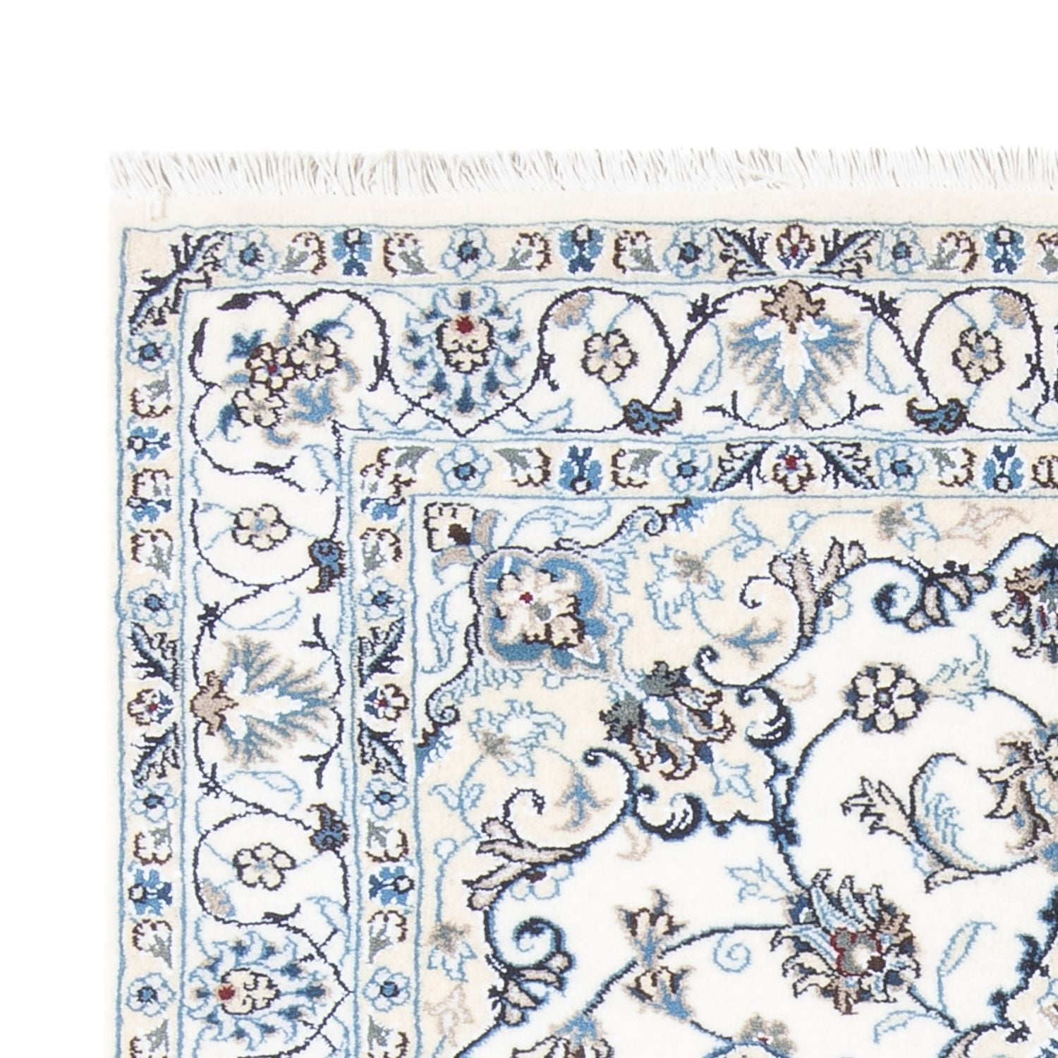 Tapis persan - Nain - 205 x 124 cm - crème