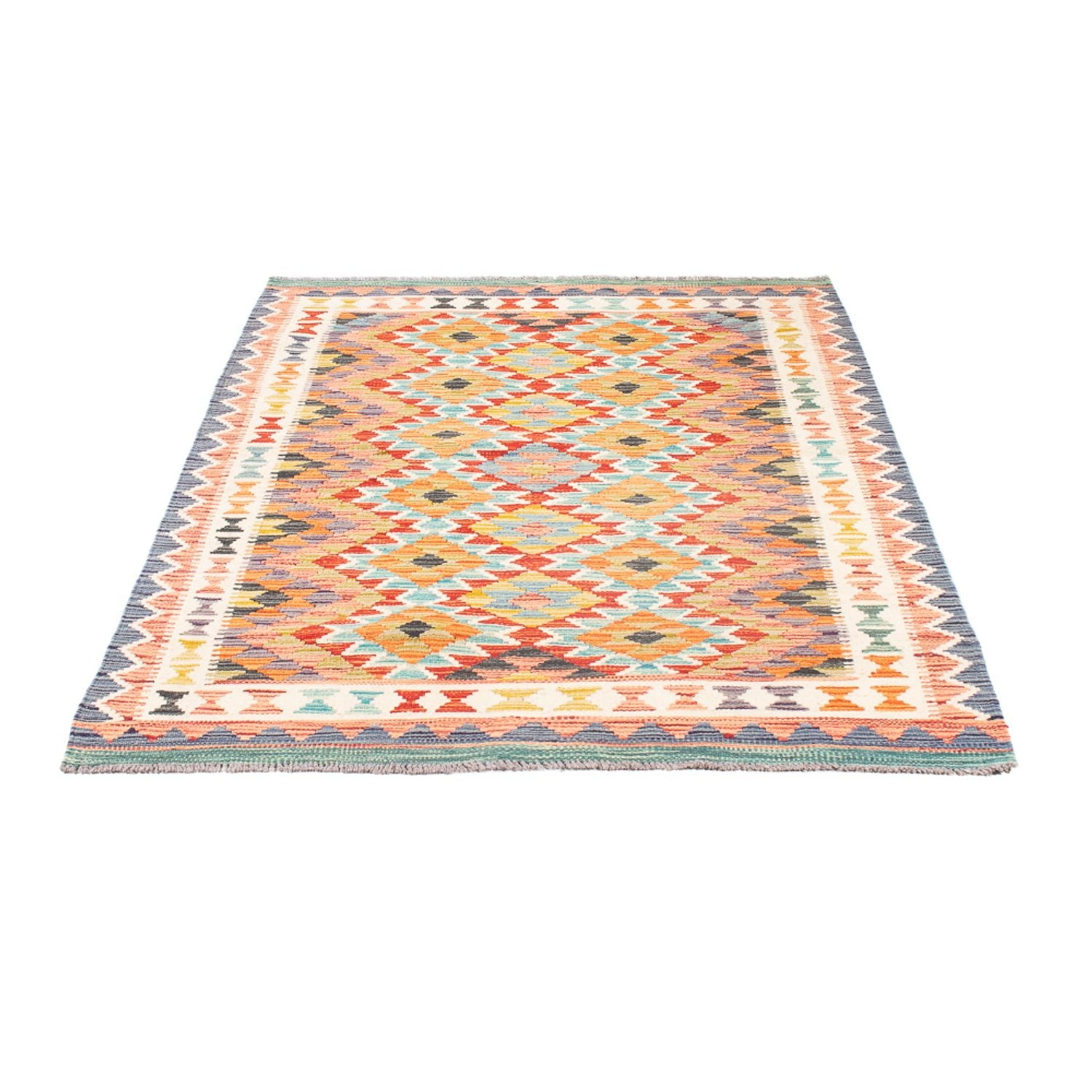 Tapis Kelim - Splash - 156 x 105 cm - multicolore