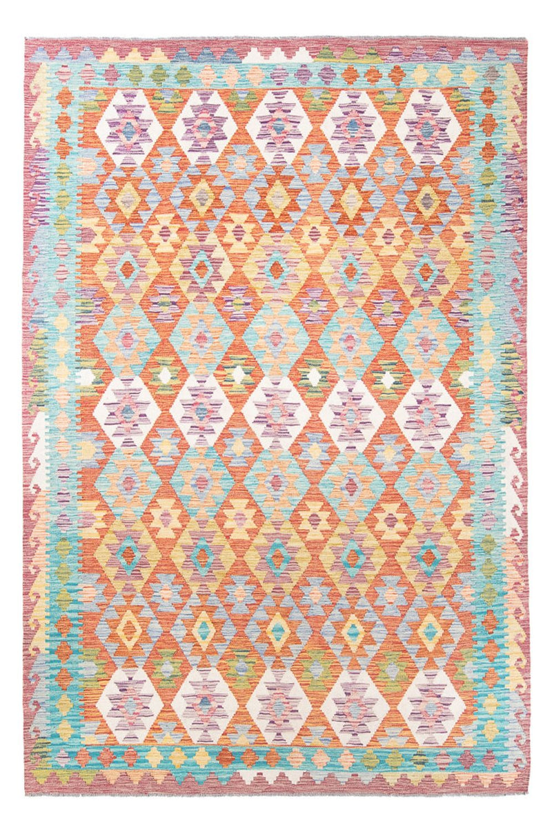 Tapis Kelim - Splash - 298 x 199 cm - multicolore