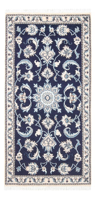 Tapis persan - Nain - 135 x 67 cm - bleu foncé