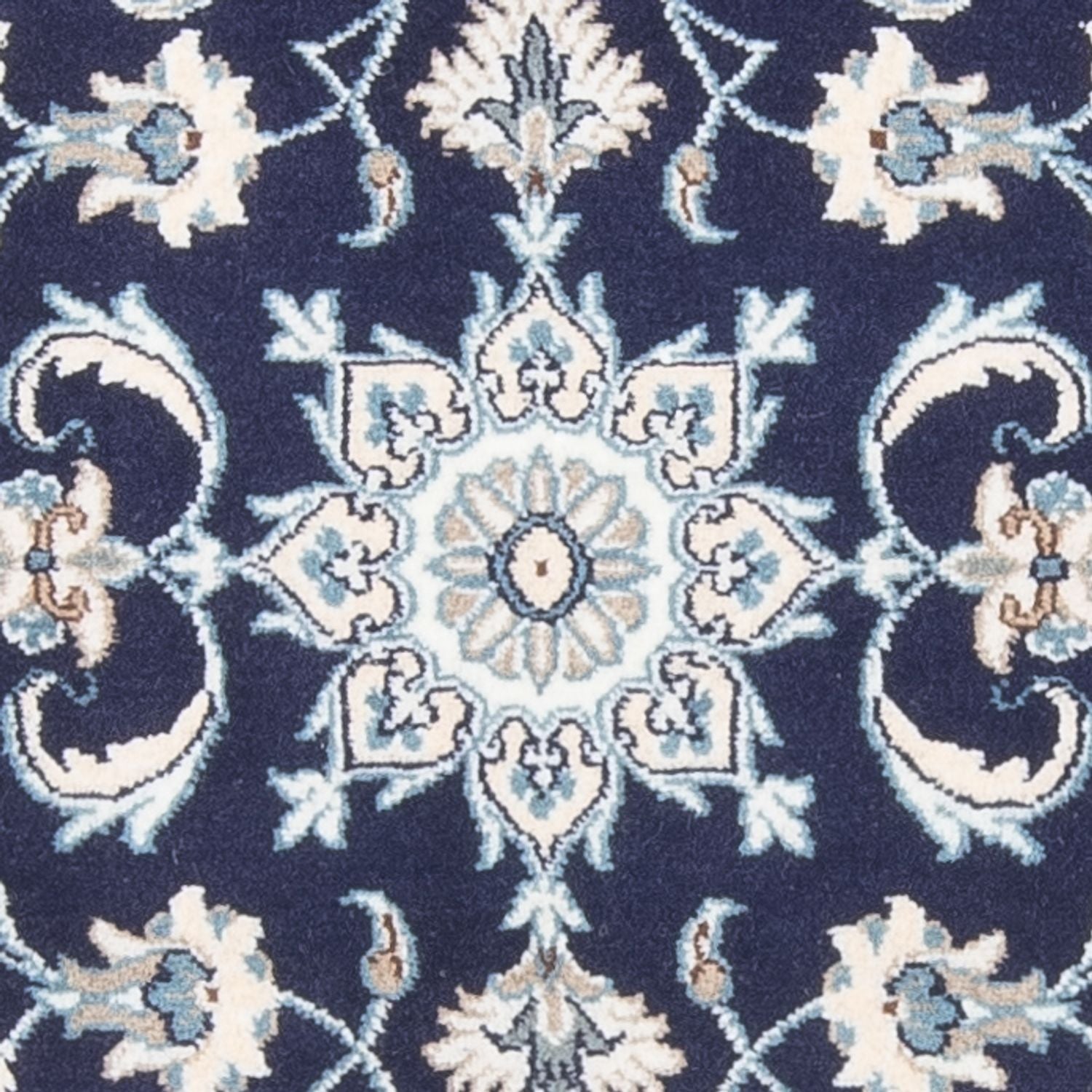 Tapis persan - Nain - 135 x 67 cm - bleu foncé