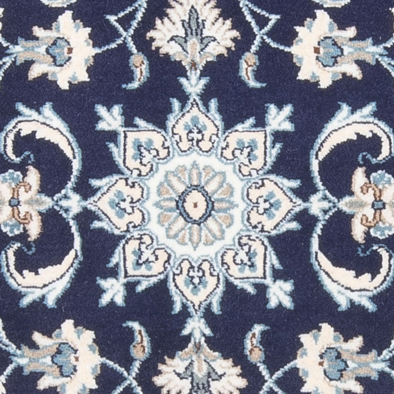 Tapis persan - Nain - 135 x 67 cm - bleu foncé