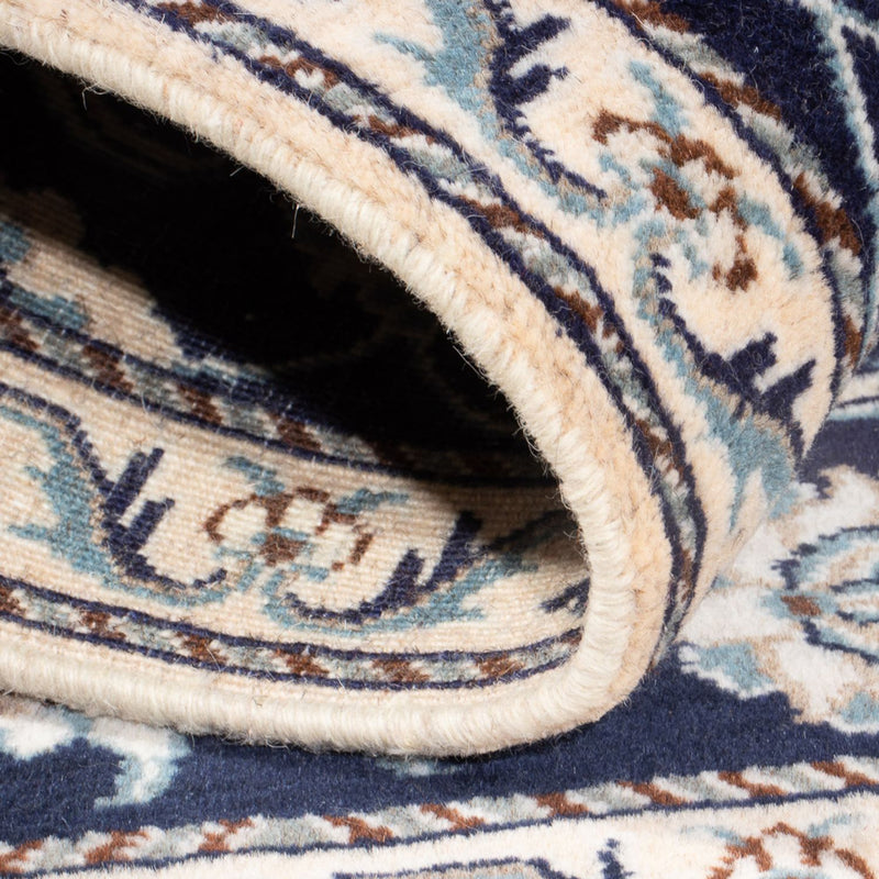 Tapis persan - Nain - 135 x 67 cm - bleu foncé