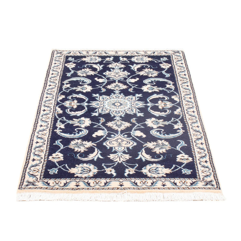 Tapis persan - Nain - 135 x 67 cm - bleu foncé