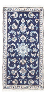 Tapis persan - Nain - 137 x 71 cm - bleu foncé