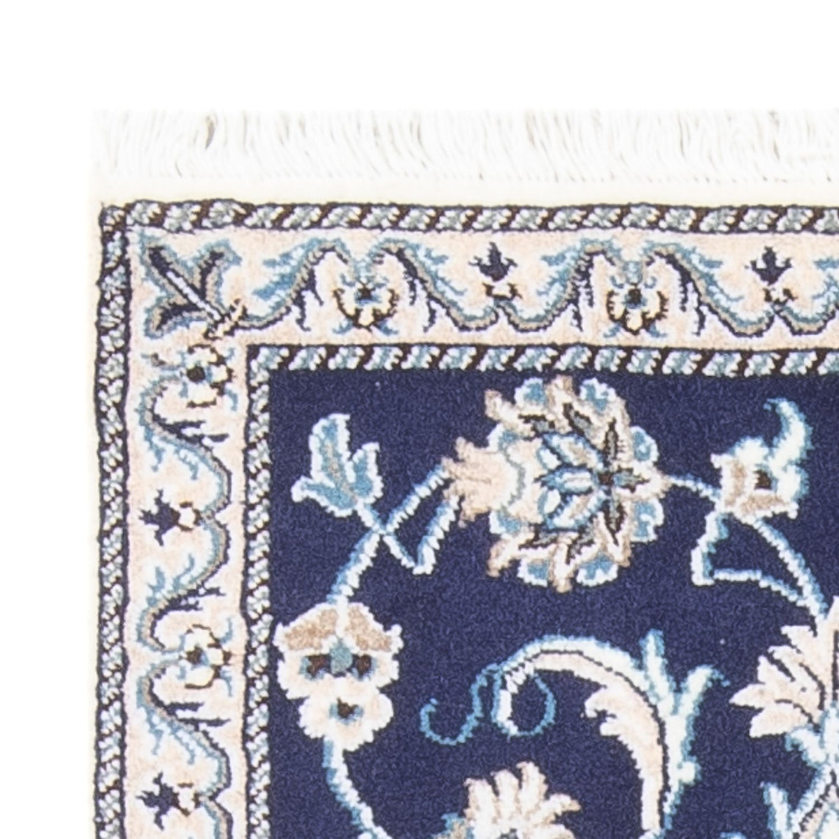 Tapis persan - Nain - 137 x 71 cm - bleu foncé