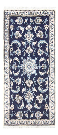 Tapis persan - Nain - 134 x 67 cm - bleu foncé