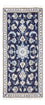 Tapis persan - Nain - 134 x 67 cm - bleu foncé