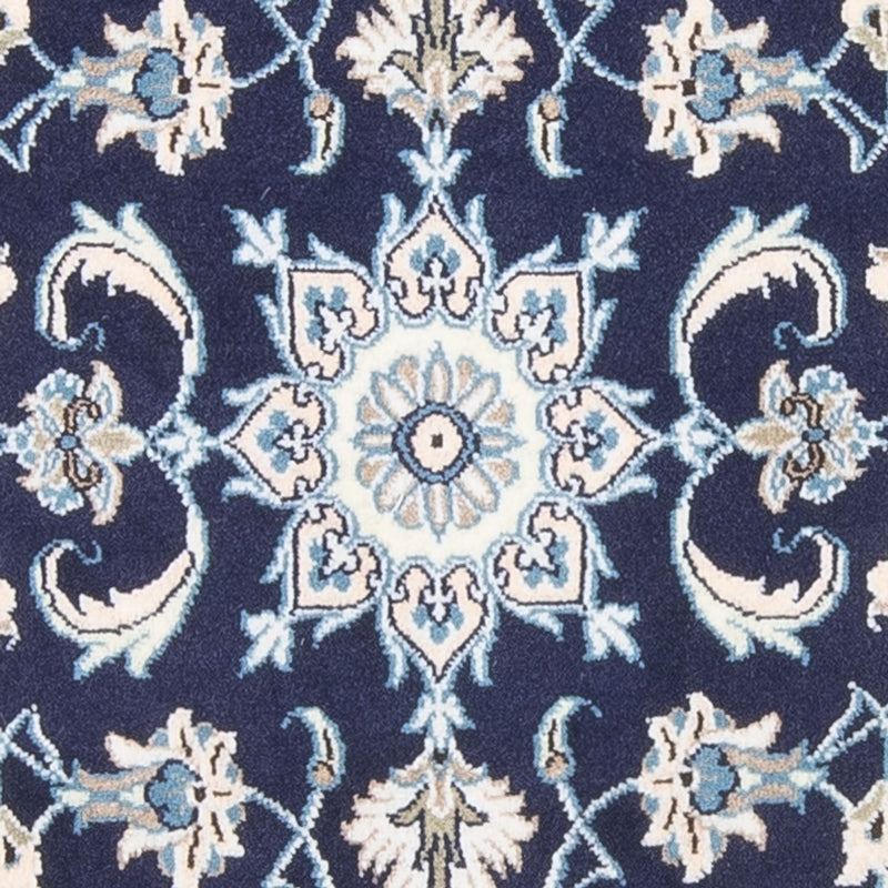 Tapis persan - Nain - 134 x 67 cm - bleu foncé