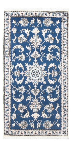 Tapis persan - Nain - 135 x 71 cm - bleu