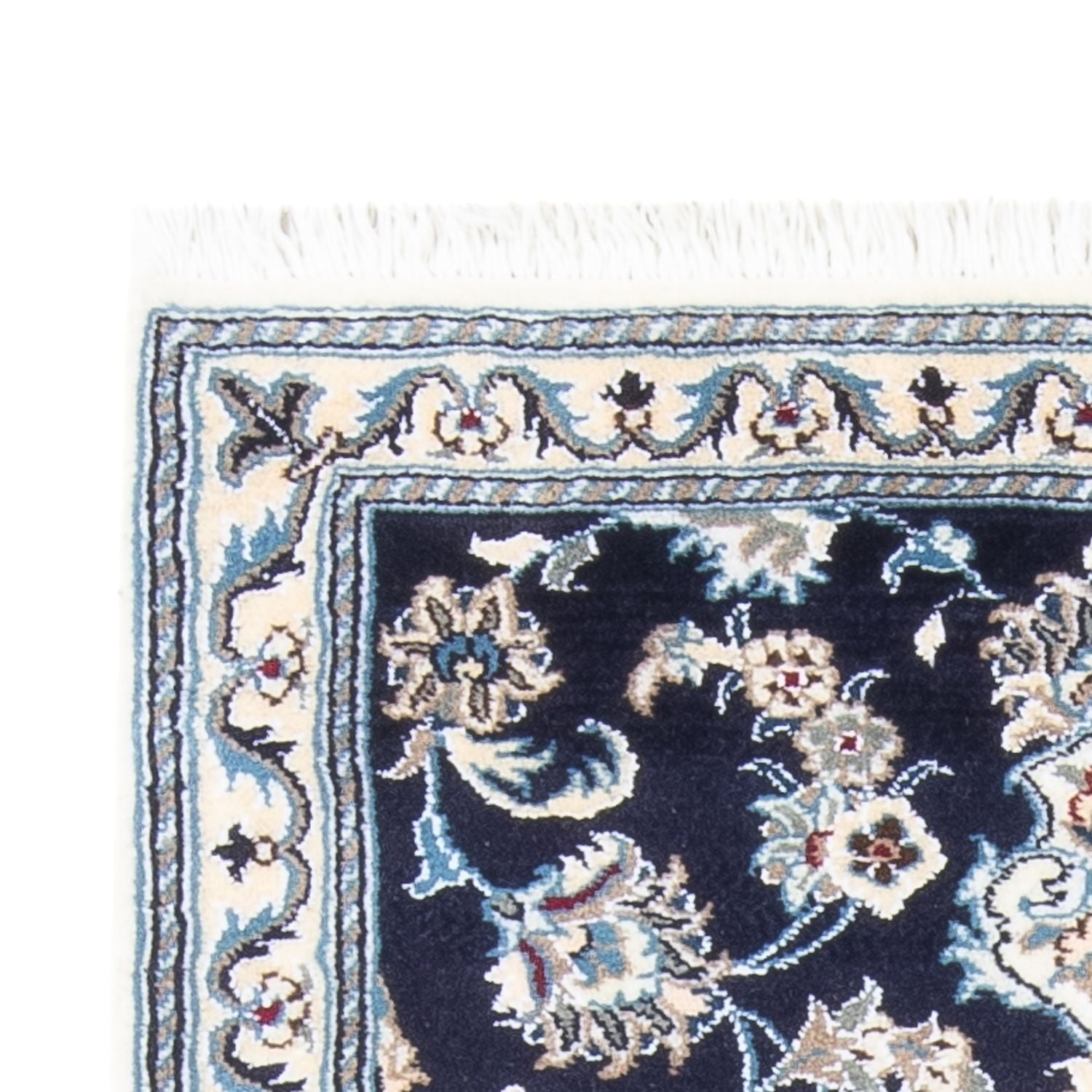 Tapis de couloir Tapis persan - Nain - 190 x 79 cm - bleu foncé