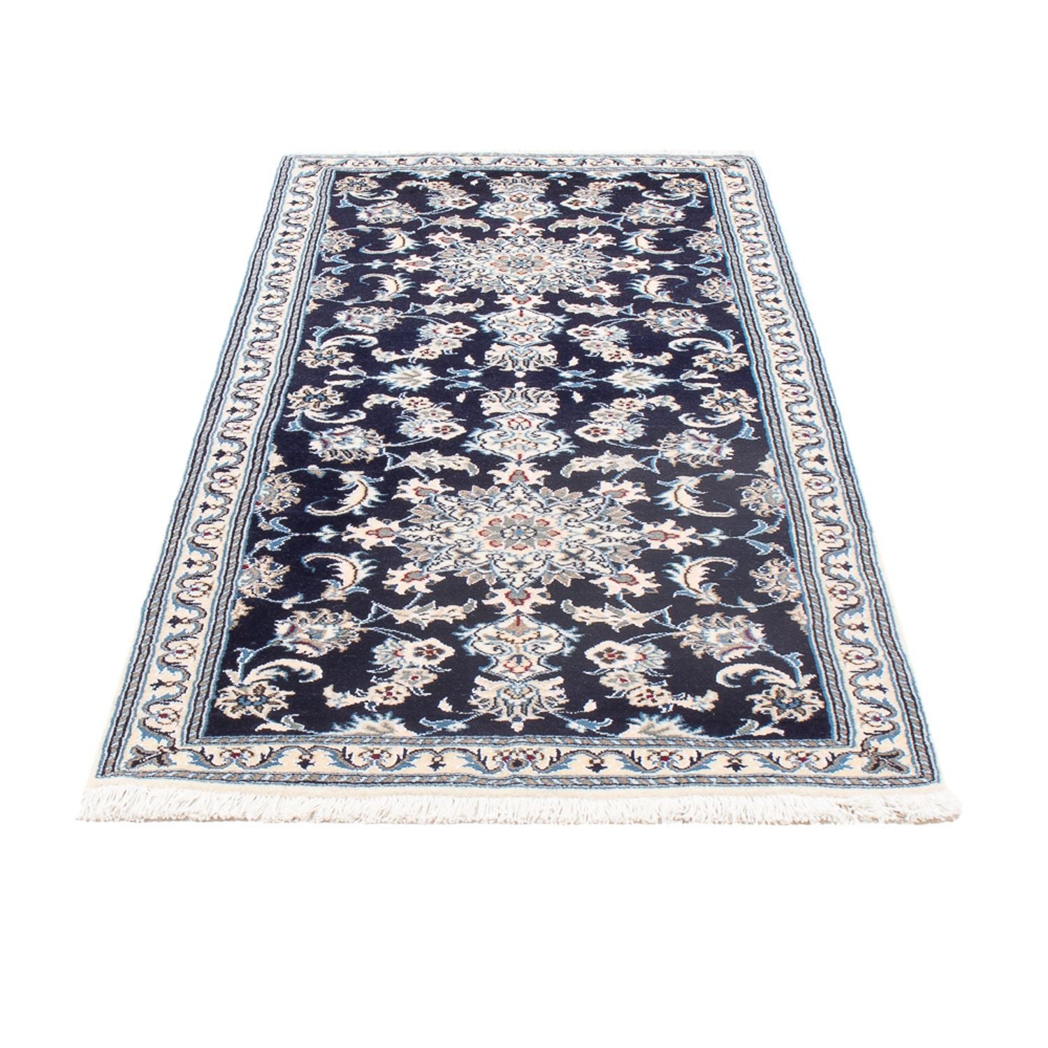 Tapis de couloir Tapis persan - Nain - 190 x 79 cm - bleu foncé