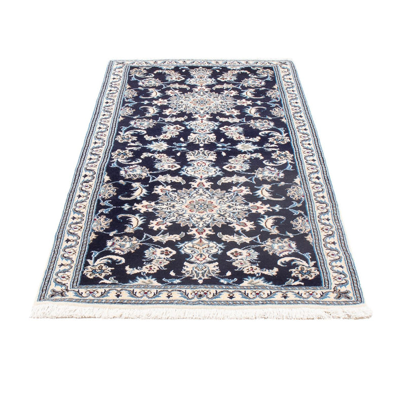 Tapis de couloir Tapis persan - Nain - 190 x 79 cm - bleu foncé