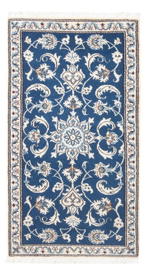 Tapis de couloir Tapis persan - Nain - 156 x 71 cm - bleu