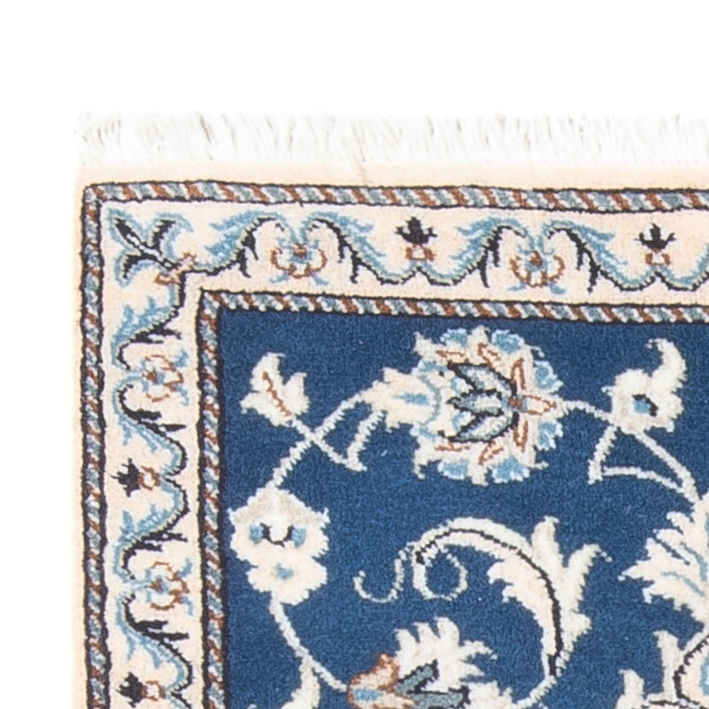 Tapis de couloir Tapis persan - Nain - 156 x 71 cm - bleu