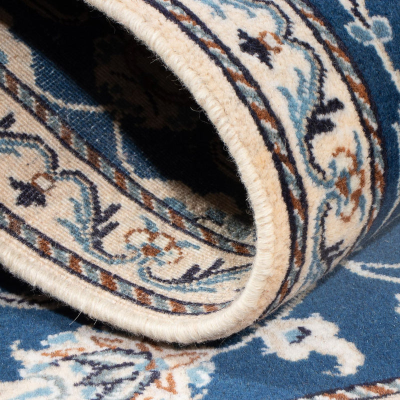 Tapis de couloir Tapis persan - Nain - 156 x 71 cm - bleu