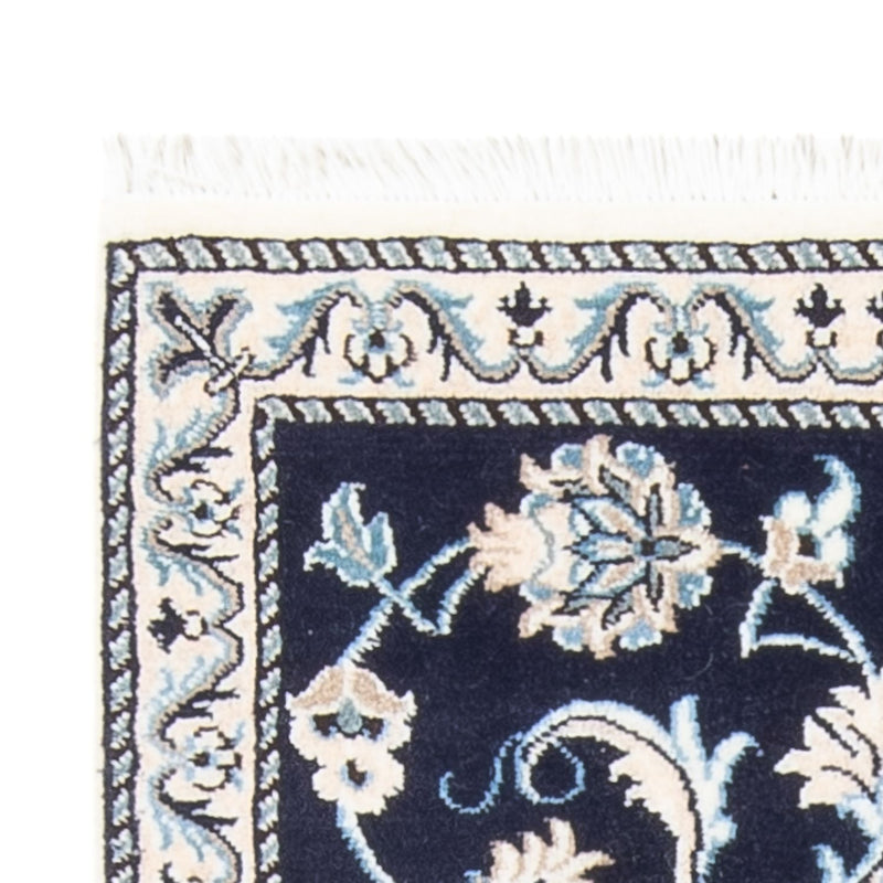 Tapis persan - Nain - 137 x 67 cm - bleu foncé