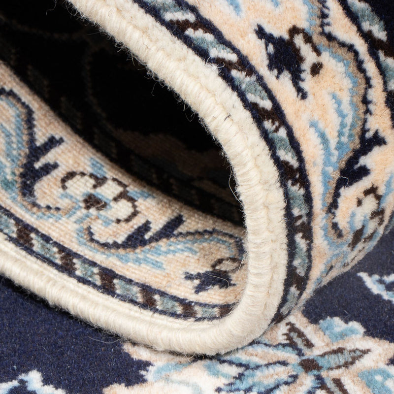 Tapis persan - Nain - 137 x 67 cm - bleu foncé