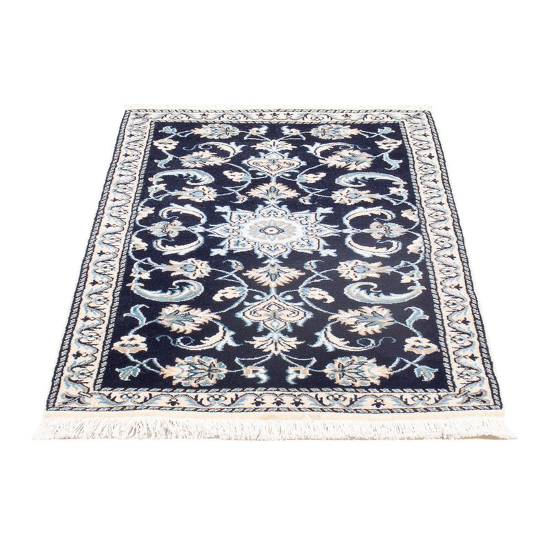 Tapis persan - Nain - 137 x 67 cm - bleu foncé